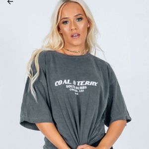 NEW Coal n Terry Women's Logo T-Shirt Grey Small
